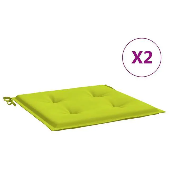 Alt view image 2 of 7 - vidaXL Chair Cushion 2 Pcs Outdoor Patio Seat Cushion Bright Green Oxford Fabric