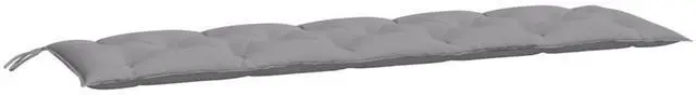 Alt view image 3 of 7 - vidaXL Garden Bench Cushion Set of 2 Grey Oxford fabric, Hollow fiber
