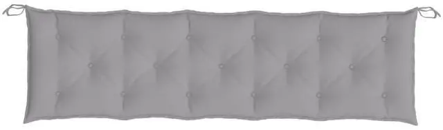 Alt view image 6 of 7 - vidaXL Garden Bench Cushion Set of 2 Grey Oxford fabric, Hollow fiber