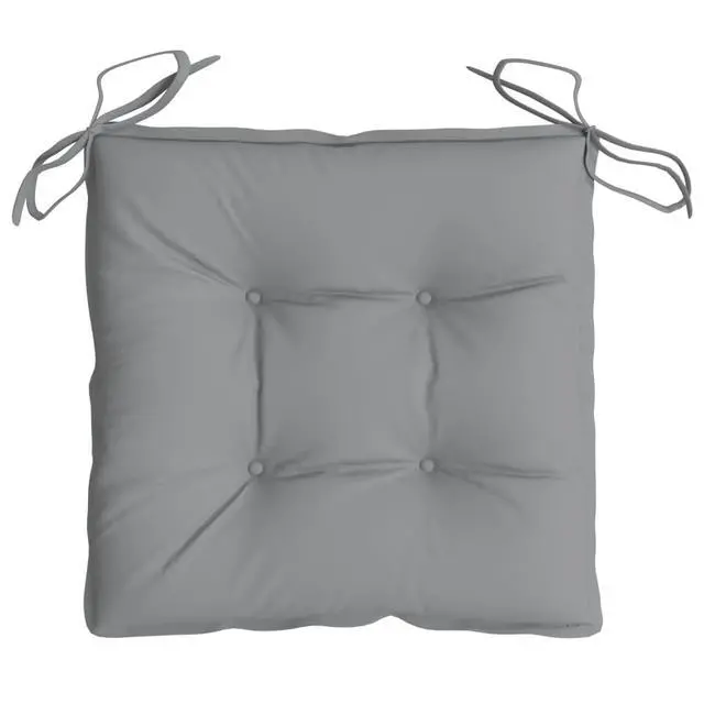 Alt view image 6 of 7 - vidaXL Chair Cushion Set of 4 Grey Oxford fabric 19.7x19.7x2.8 in