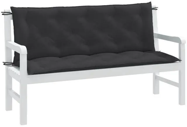 Main image of vidaXL Garden Bench Cushion Melange anthracite 100% polyester