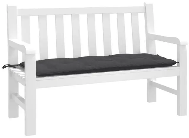Main image of vidaXL Garden Bench Cushion Melange anthracite 100% polyester Extra Thick