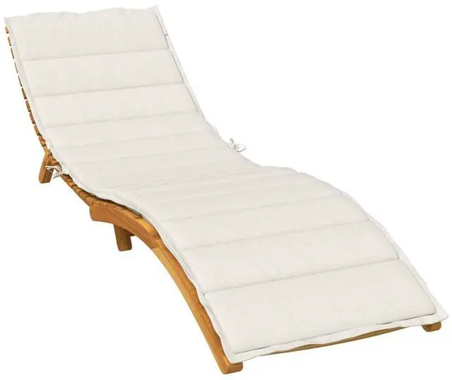 Main image of vidaXL Sun Lounger Cushion Melange cream 100% Polyester