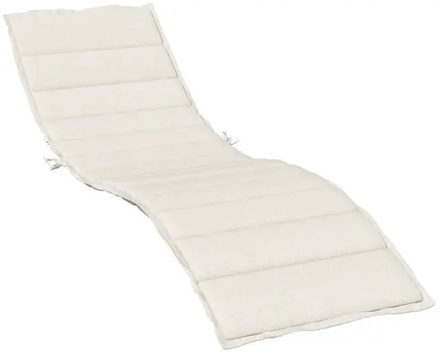 Alt view image 2 of 7 - vidaXL Sun Lounger Cushion Melange cream 100% Polyester