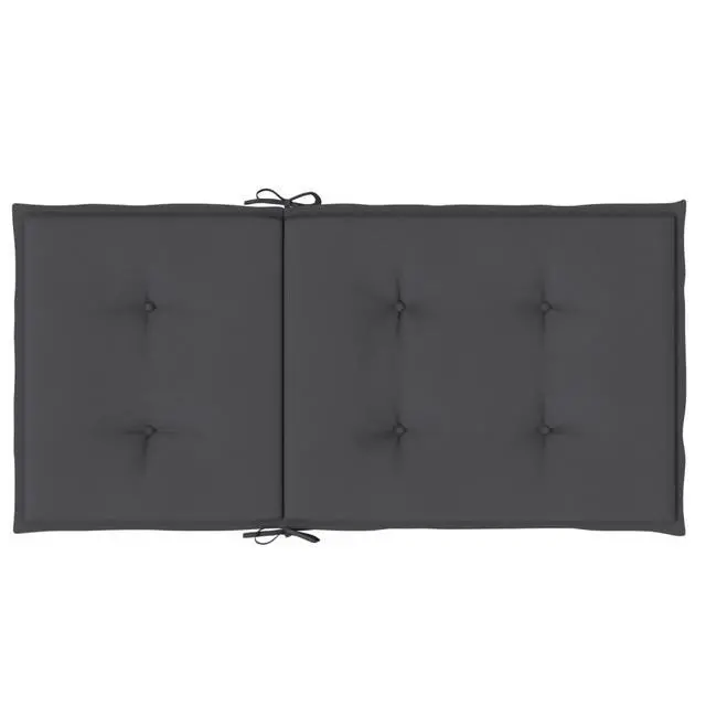 Alt view image 7 of 7 - vidaXL Lowback Chair Cushion Set of 2 Melange Anthracite