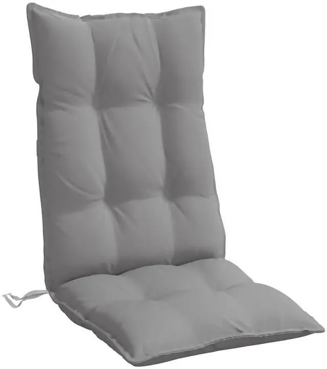 Alt view image 5 of 7 - vidaXL Highback Chair Cushion Set of 2 Gray Oxford fabric (100% polyester)