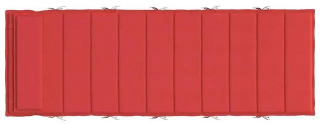 Alt view image 5 of 7 - vidaXL Sun Lounger Cushion Red Oxford fabric (100% polyester), foam fibre