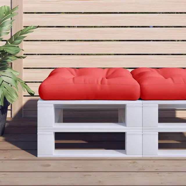 Main image of vidaXL Pallet Cushion Red 100% polyester 23.6" x 23.6" x 4.7