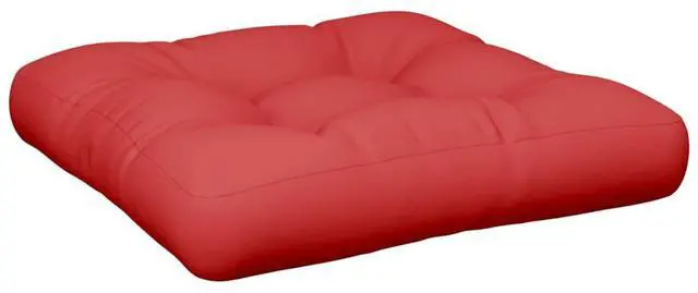 Alt view image 2 of 7 - vidaXL Pallet Cushion Red 100% polyester 23.6" x 23.6" x 4.7