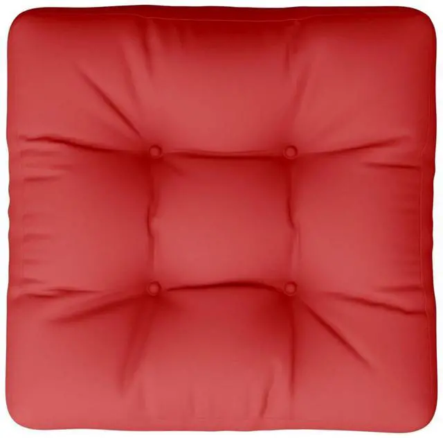 Alt view image 6 of 7 - vidaXL Pallet Cushion Red 100% polyester 23.6" x 23.6" x 4.7