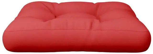 Alt view image 5 of 7 - vidaXL Pallet Cushion Red 100% polyester 23.6" x 23.6" x 4.7
