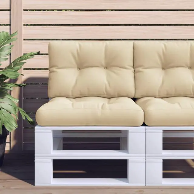 Main image of vidaXL Pallet Cushion Beige 100% polyester Medium