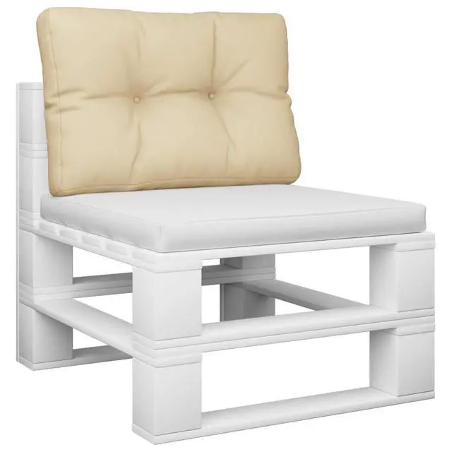 Alt view image 3 of 7 - vidaXL Pallet Cushion Beige 100% polyester Medium