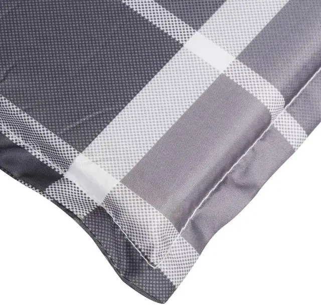 Alt view image 6 of 7 - vidaXL Sun Lounger Cushion Gray check pattern Oxford fabric (100% polyester)
