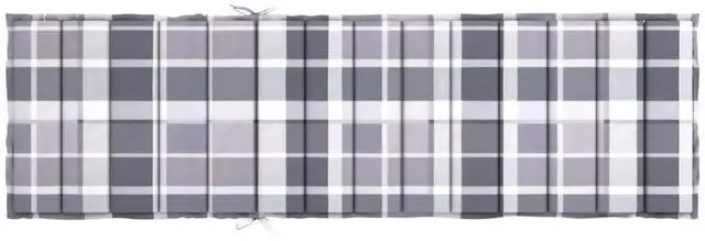 Alt view image 5 of 7 - vidaXL Sun Lounger Cushion Gray check pattern Oxford fabric (100% polyester)