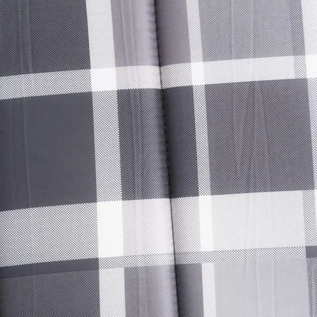 Alt view image 7 of 7 - vidaXL Sun Lounger Cushion Gray check pattern Oxford fabric (100% polyester)
