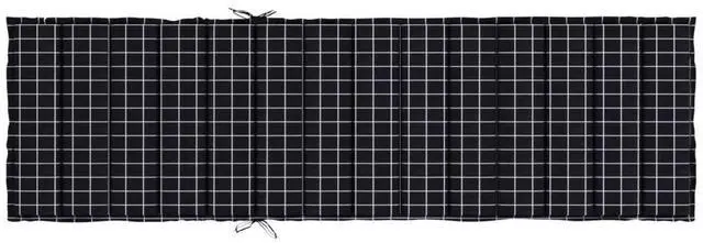 Alt view image 5 of 7 - vidaXL Sun Lounger Cushion Black Check Pattern