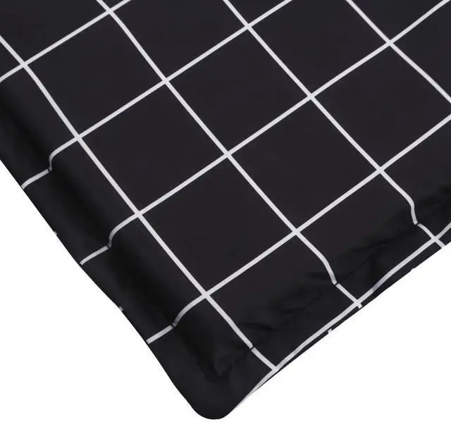 Alt view image 6 of 7 - vidaXL Sun Lounger Cushion Black Check Pattern