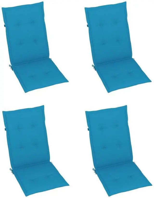 Alt view image 6 of 7 - vidaXL Patio Reclining Chairs with Cushions Furniture 4 Pcs Solid Acacia Wood