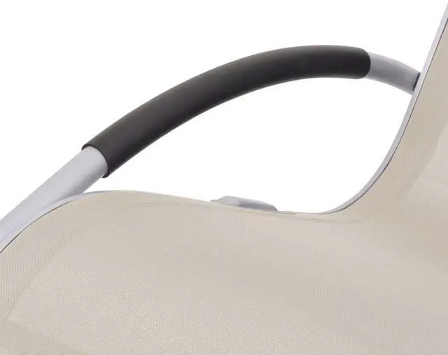 Alt view image 16 of 17 - vidaXL Outdoor Rocking Chair Cream Textilene