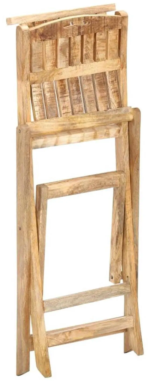 Alt view image 16 of 18 - vidaXL Folding Patio Bar Chairs 2 pcs Solid Mango Wood