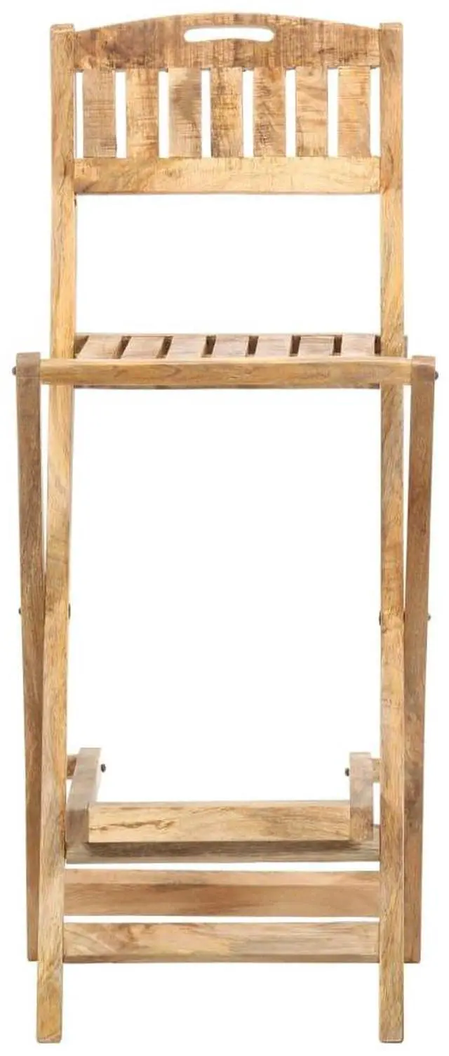 Alt view image 17 of 18 - vidaXL Folding Patio Bar Chairs 2 pcs Solid Mango Wood