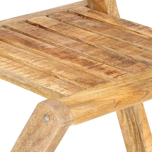 Alt view image 18 of 18 - vidaXL Folding Patio Bar Chairs 2 pcs Solid Mango Wood