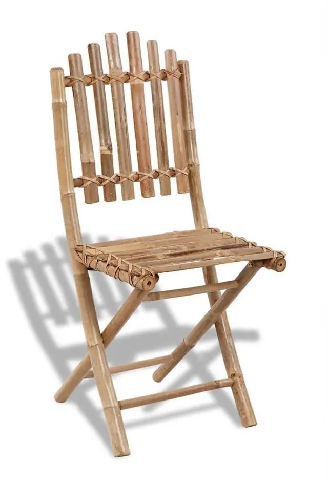 Alt view image 13 of 14 - vidaXL Folding Garden Chairs 2 pcs Bamboo