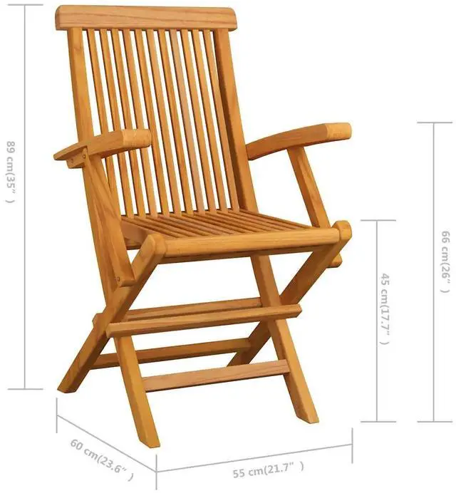 Alt view image 12 of 15 - vidaXL Garden Chairs 3 pcs Solid Teak Wood