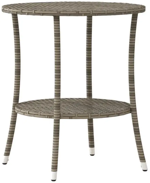 Alt view image 6 of 7 - vidaXL Reclining Patio Chairs with Table Furniture 2 Pcs Gray Poly Rattan