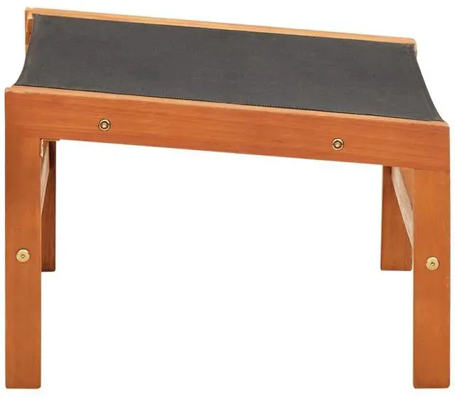 Alt view image 7 of 7 - vidaXL Garden Chair Black Solid eucalyptus wood Regular size