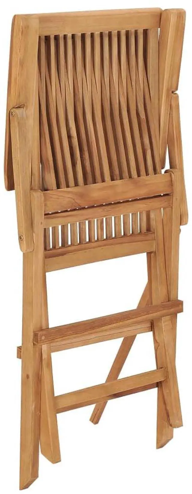 Alt view image 6 of 7 - vidaXL Garden Chair Set of 6 Brown Solid Teak Wood Standard Foldable