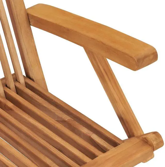 Alt view image 7 of 7 - vidaXL Garden Chair Set of 6 Brown Solid Teak Wood Standard Foldable