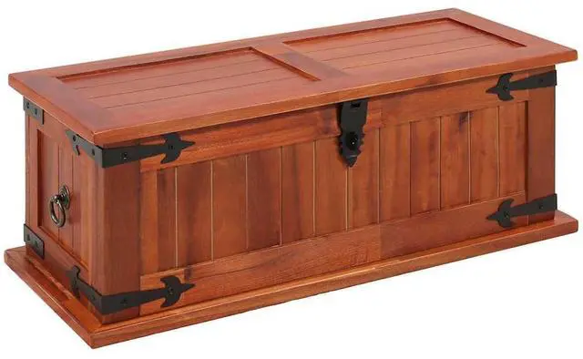Alt view image 8 of 13 - vidaXL Storage Chest 23.6"x9.8"x8.7" Solid Acacia Wood