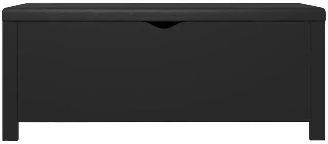 Alt view image 13 of 15 - vidaXL Storage Box with Cushion Black 41.3"x15.7"x17.7" Engineered Wood