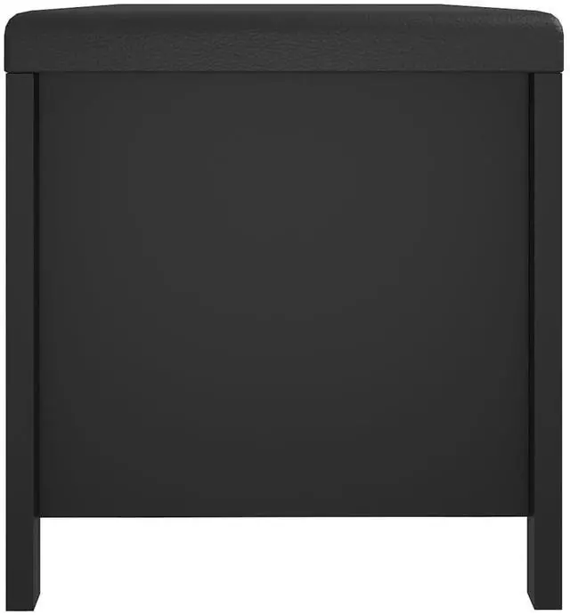 Alt view image 14 of 15 - vidaXL Storage Box with Cushion Black 41.3"x15.7"x17.7" Engineered Wood