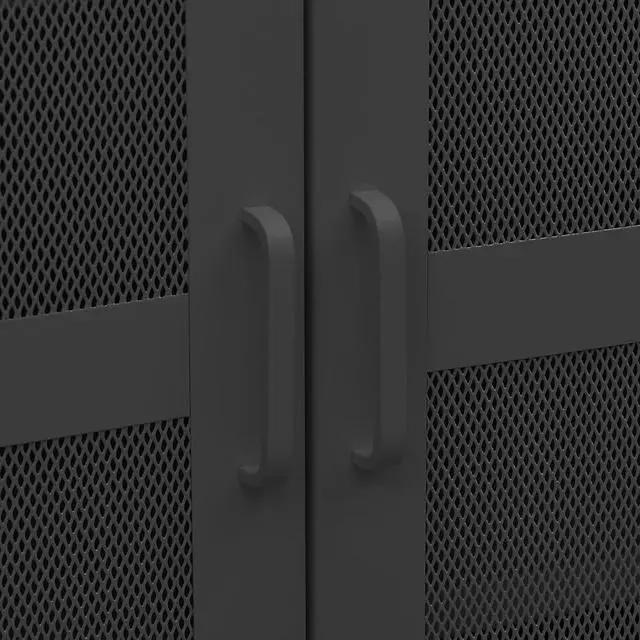Alt view image 12 of 12 - vidaXL Industrial Storage Chest Black 27.6"x15.7"x45.3" Metal