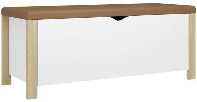 Alt view image 2 of 7 - vidaXL Storage Box White and Sonoma Oak