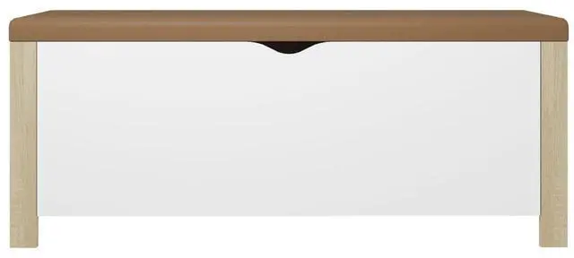 Alt view image 5 of 7 - vidaXL Storage Box White and Sonoma Oak