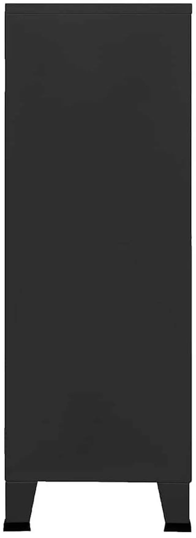 Alt view image 12 of 14 - vidaXL Industrial Storage Chest Black 29.5"x15.7"x45.3" Metal