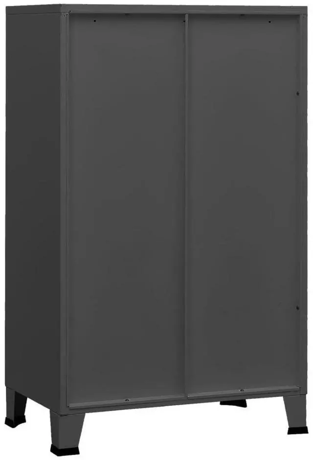 Alt view image 9 of 11 - vidaXL Industrial Storage Cabinet Anthracite 27.6"x15.7"x45.3" Metal