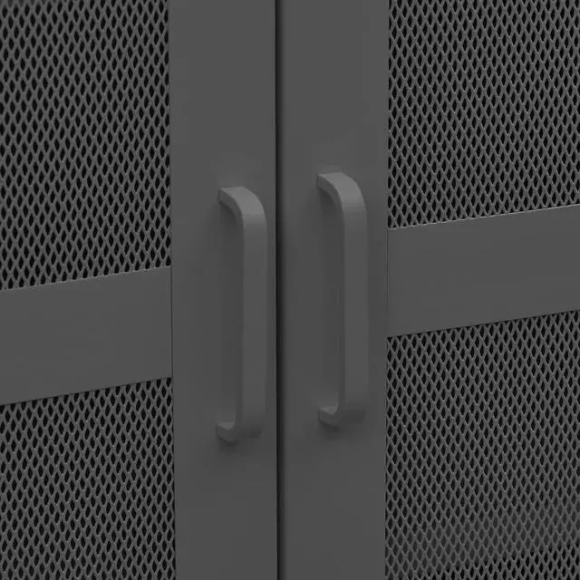 Alt view image 11 of 11 - vidaXL Industrial Storage Cabinet Anthracite 27.6"x15.7"x45.3" Metal