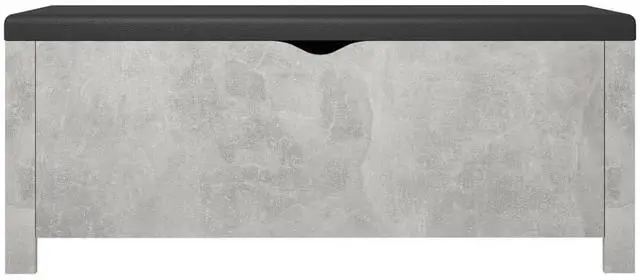 Alt view image 13 of 19 - vidaXL Storage Box with Cushion Concrete Gray 41.3"x15.7"x17.7" Engineered Wood