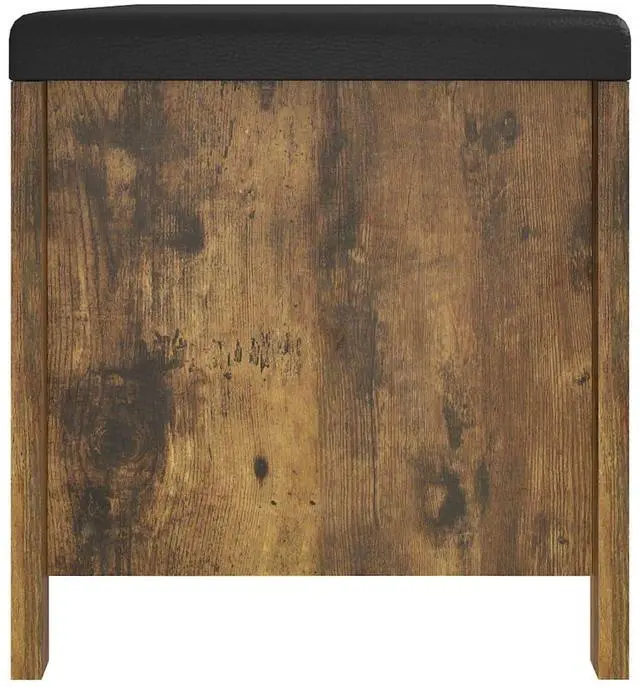 Alt view image 14 of 15 - vidaXL Storage Box with Cushion Smoked Oak 41.3"x15.7"x17.7" Engineered Wood