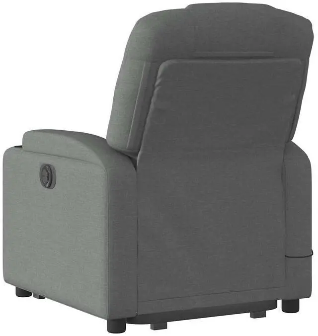 Alt view image 7 of 7 - vidaXL Stand up Massage Recliner Chair Power Lift Armchair Dark Gray Fabric