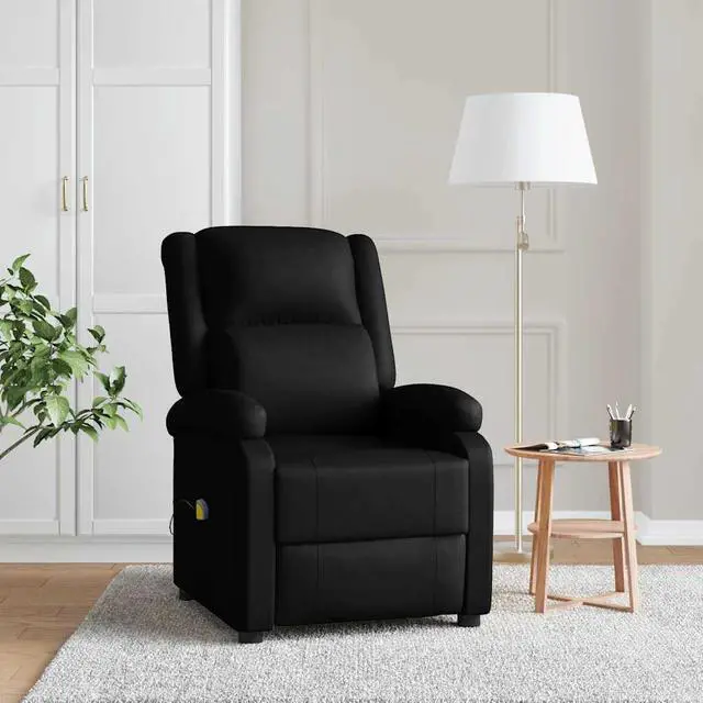 Main image of vidaXL Massage Chair Black Faux Leather massage reclining chair