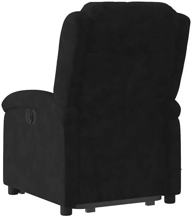 Alt view image 5 of 7 - vidaXL Stand up Massage Recliner Chair Power Lift Wingback Armchair Black Velvet