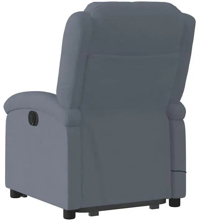 Alt view image 5 of 7 - vidaXL Electric Stand up Massage Recliner Chair Armchair Dark Gray Velvet
