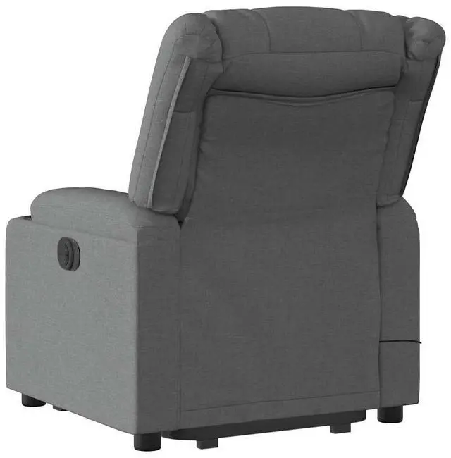 Alt view image 5 of 7 - vidaXL Electric Stand up Massage Recliner Chair Armchair Dark Gray Fabric