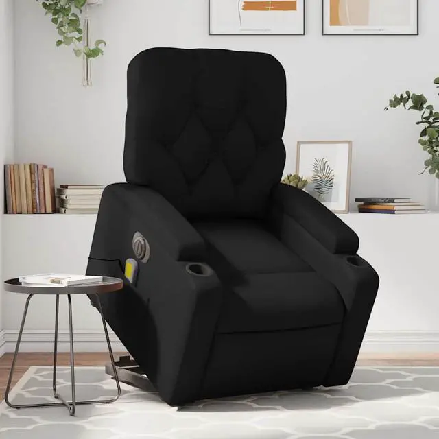 Main image of vidaXL Electric Stand up Massage Recliner Chair Armchair Black Faux Leather